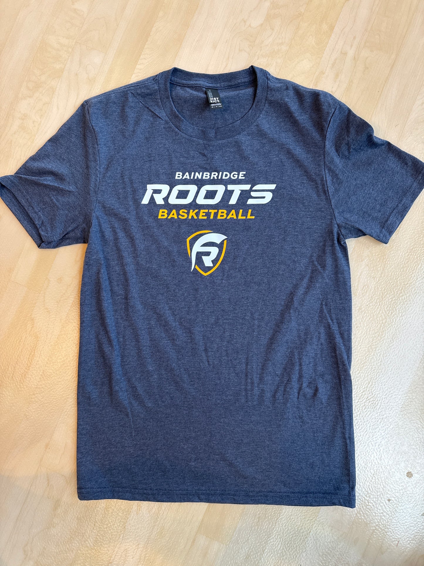 Short Sleeve T-shirt, "Bainbridge Roots Basketball + Badge " Multi-color - District PB