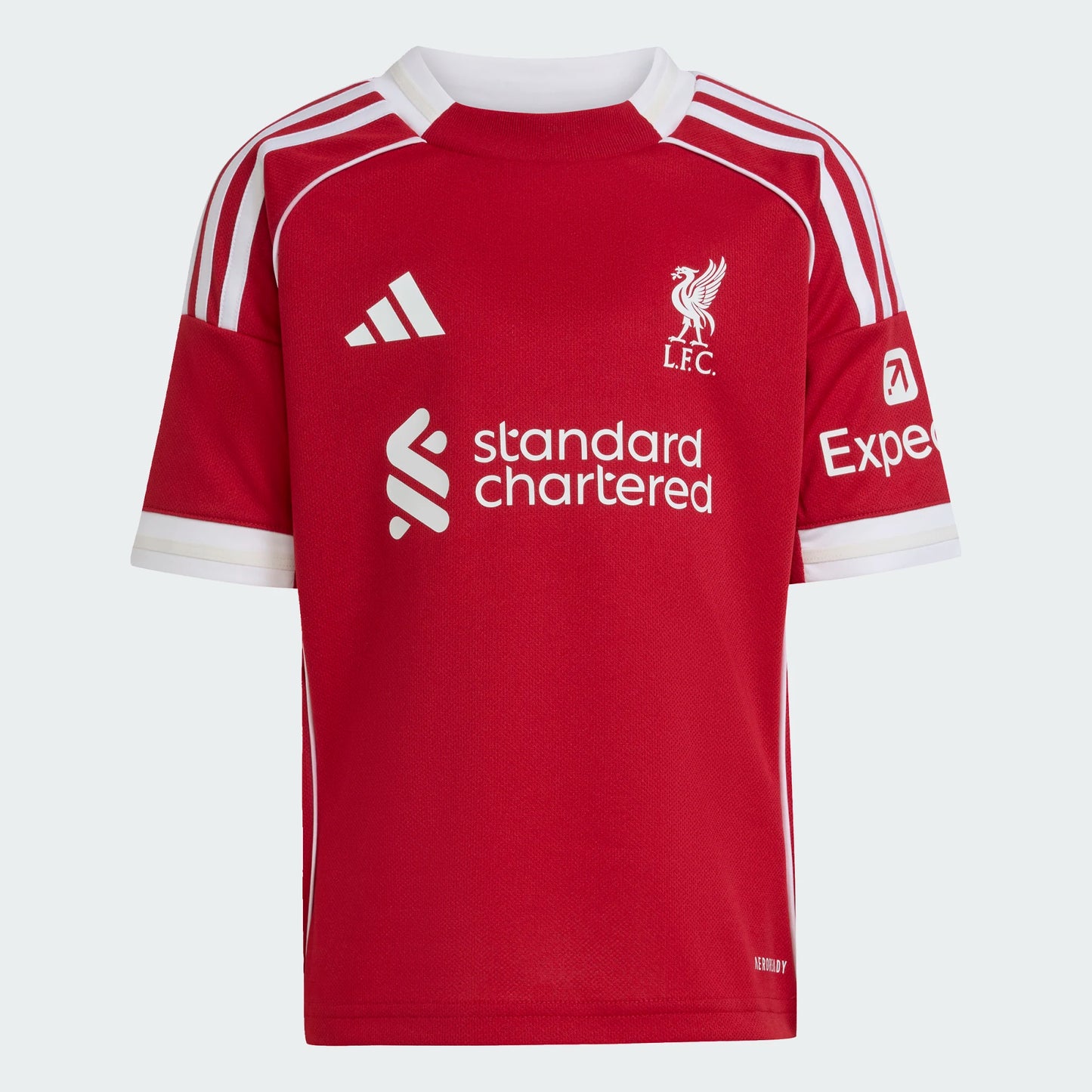 Liverpool FC 25/26 Kids' Striped Home Kit - Adidas