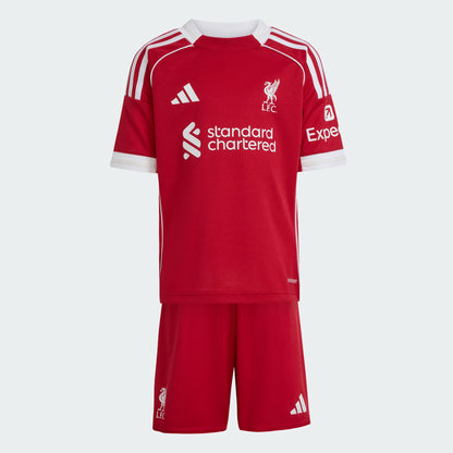 Liverpool FC 25/26 Kids' Striped Home Kit - Adidas
