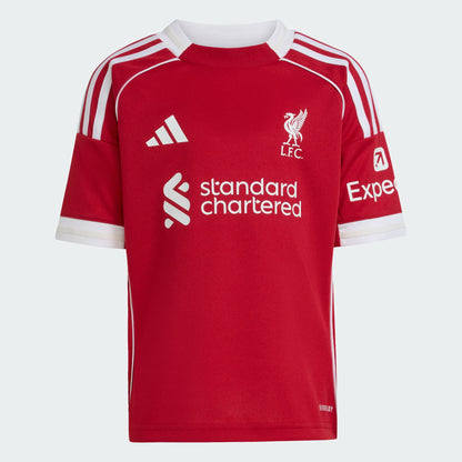 Liverpool FC 25/26 Kids' Striped Home Kit - Adidas